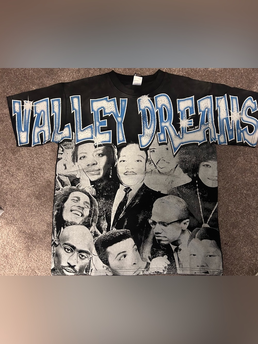 1 of 1 Valley Dreams Black Graphic Short Sleeve Tee - Unbranded